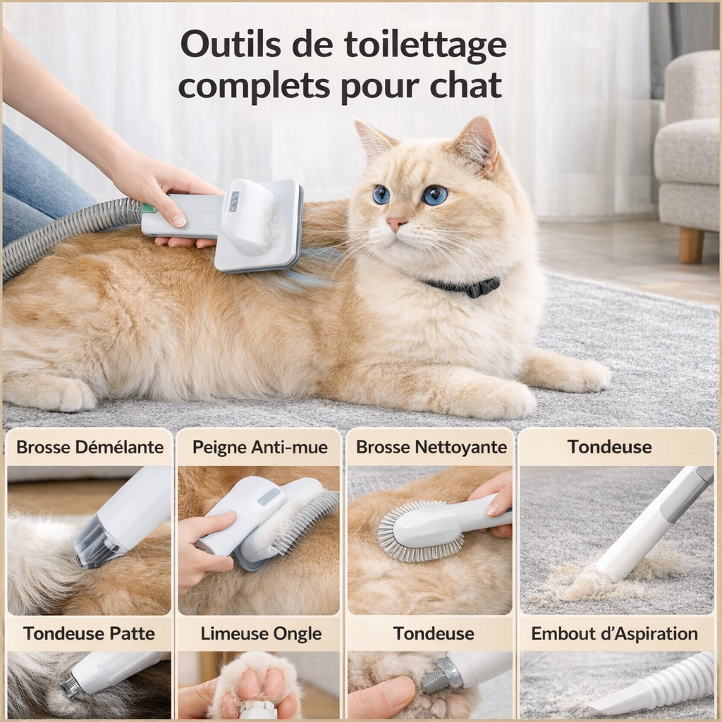 iPets Z1 - KIT DE TOILETTAGE ( 7-en-1 )